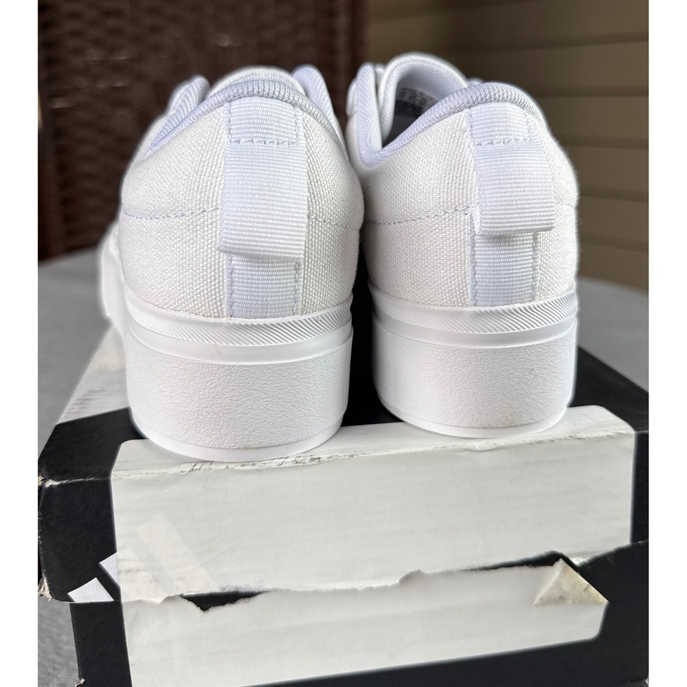 Adidas Bravada 2.0 Platform Women 7 White New IE2309 Canvas Chunky Fairy Sneaker - Picture 9 of 13